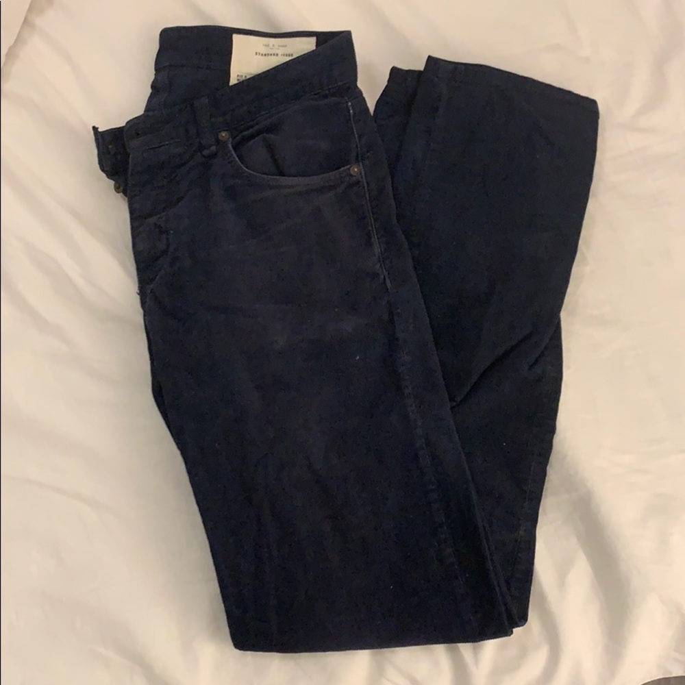 Rag&Bone navy cords in W30, slim fit!